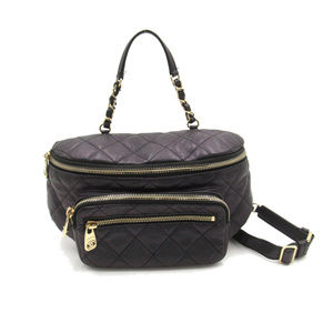 Chanel Waist Body Bag Calf Black